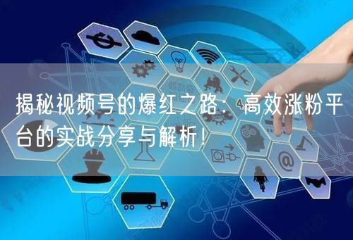 揭秘视频号的爆红之路：高效涨粉平台的实战分享与解析！