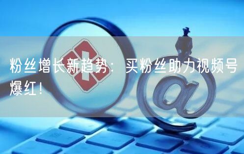 粉丝增长新趋势：买粉丝助力视频号爆红！