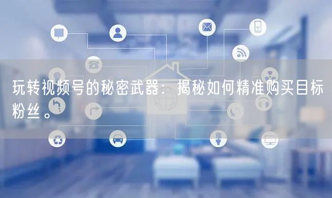 玩转视频号的秘密武器：揭秘如何精准购买目标粉丝。