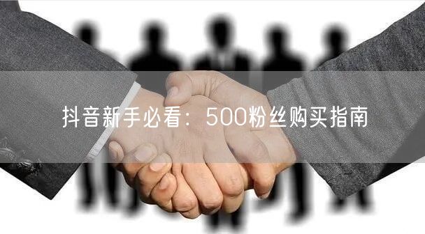 抖音新手必看：500粉丝购买指南