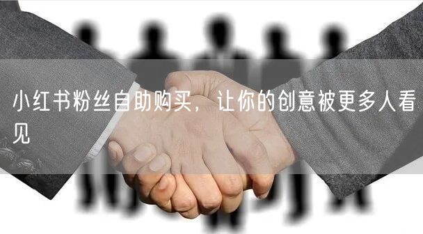 小红书粉丝自助购买，让你的创意被更多人看见
