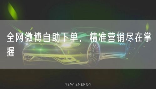 全网微博自助下单，精准营销尽在掌握