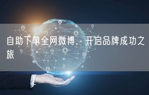 自助下单全网微博，开启品牌成功之旅