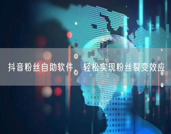 抖音粉丝自助软件，轻松实现粉丝裂变效应