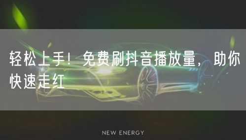 轻松上手！免费刷抖音播放量，助你快速走红