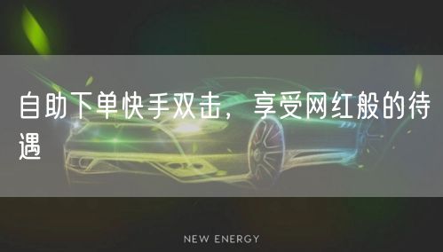 自助下单快手双击，享受网红般的待遇
