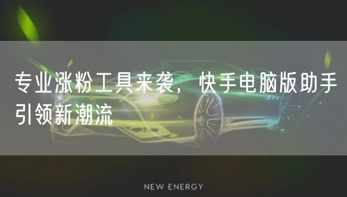 专业涨粉工具来袭，快手电脑版助手引领新潮流