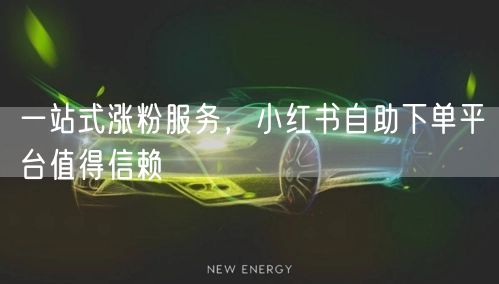 一站式涨粉服务，小红书自助下单平台值得信赖