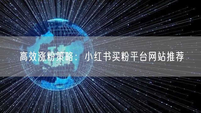 高效涨粉策略：小红书买粉平台网站推荐