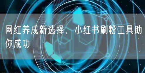 网红养成新选择，小红书刷粉工具助你成功