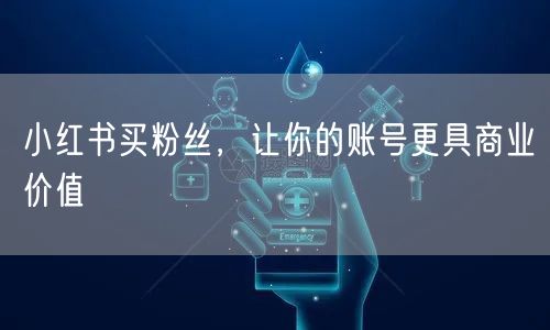 小红书买粉丝，让你的账号更具商业价值