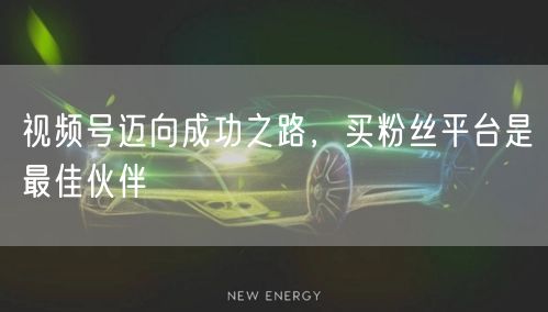 视频号迈向成功之路，买粉丝平台是最佳伙伴