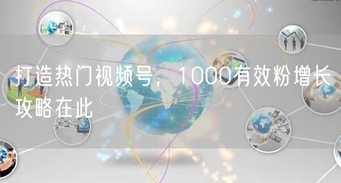 打造热门视频号，1000有效粉增长攻略在此