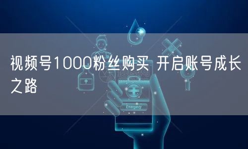 视频号1000粉丝购买 开启账号成长之路